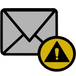 Icon mail danger