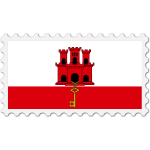 Gibraltar flag stamp svg