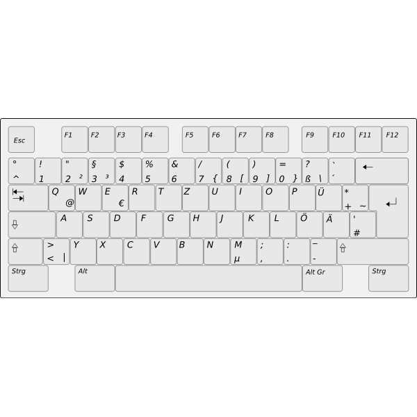 German computer keyboard layout
