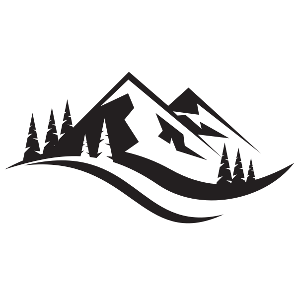 Mountain landscape silhouette