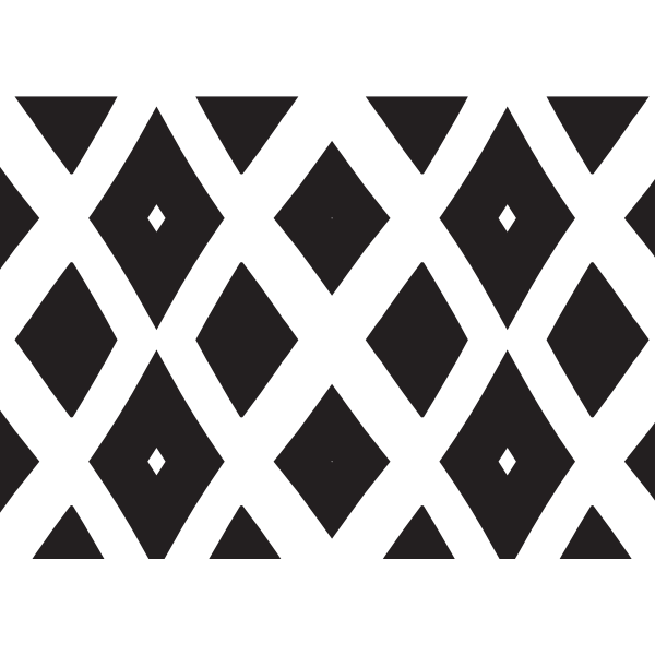 Rhomboid pattern black and white