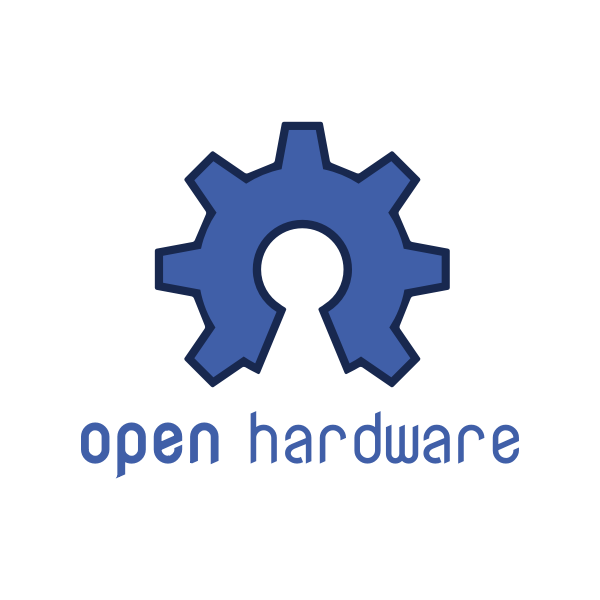 Open hardware blue sign vector image