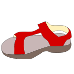 Red sandal vector clip art