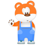 Vector graphics of teddy bear in trousers
