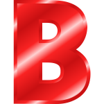 Glossy letter ''B''