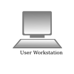 Personal computer icon vector clip art