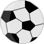 Soccer ball in black and white