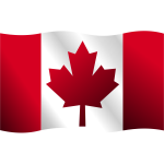 Canadian waving flag vector clip art