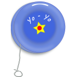 An early version of the yo-yo toy vector image
