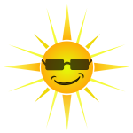 Cool happy Sun vector image