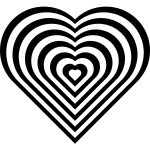 Zebra heart vector illustration