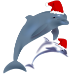 Christmas dolphins