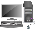 Computer station vector graphics