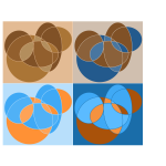 Abstract geometric circle compositions