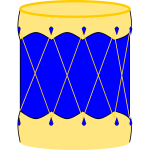 Vector image of bombo drum