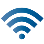 Blue Wifi Symbol