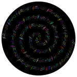Spiraling Musical Notes Prismatic