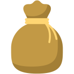 Brown money bag