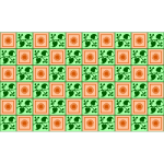 Floral background in green and orange