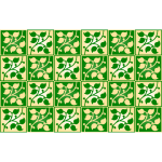 Leafy pattern with squares vector image