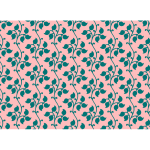 Leafy pattern on pink background