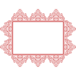 Rectangular frame in red color