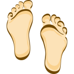 Human feet cartoon clip art