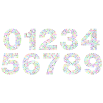 Numbers Circles Font Prismatic