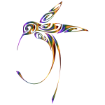 Ornamental Hummingbird Line Art Chromatic