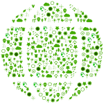 Green Ecological Globe Icons