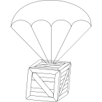 Parachute with box