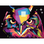 Geometric Owl Pop Art By RizkyDwi123