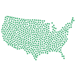 Marijuana America Map Green