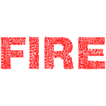Fire Icons Typography
