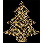 Christmas Tree Stars Gold