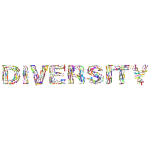 Diversity Hands Typography Polyprismatic