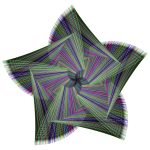 Geometric Line Art Star Prismatic