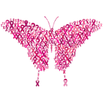 Pink Ribbons Butterfly Var 2