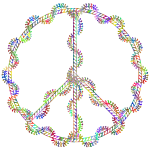 Rope And Leaves Peace Symbol Polyprismatic