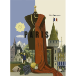 Vintage Travel Paris Poster