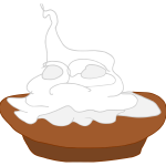 Pie with cream vector image