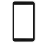 Flat smartphone frame, 16:9