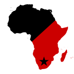 Black and Red Africa with Star