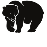 Grizzly bear silhouette