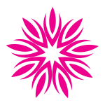 Pink floral shape