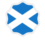 Scottish flag label sticker