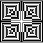 Hypnotic optical illusion vector drawing