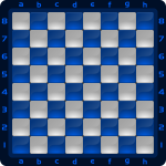 7 Chessboard Color Azul Clipart by DG RA