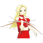 Female archer cartoon image