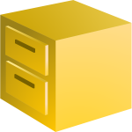Filing cabinet vector image